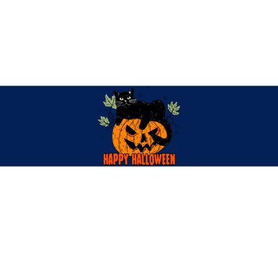 Black Cat Pumpkin Halloween Day Sublimation Retro Halloween Bumper Sticker