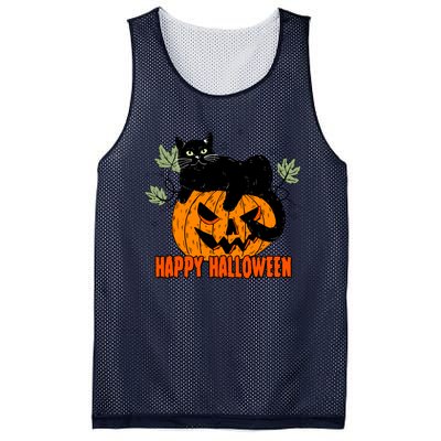 Black Cat Pumpkin Halloween Day Sublimation Retro Halloween Mesh Reversible Basketball Jersey Tank