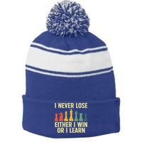 Best Chess Player For  Board Game  Stripe Pom Pom Beanie