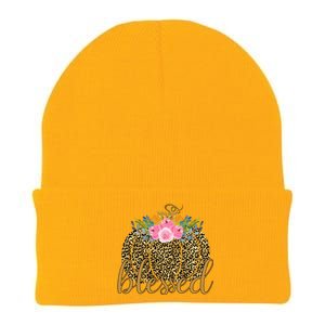 Blessed Cheetah Pumpkin October Knit Cap Winter Beanie