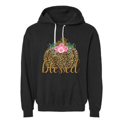 Blessed Cheetah Pumpkin October Garment-Dyed Fleece Hoodie