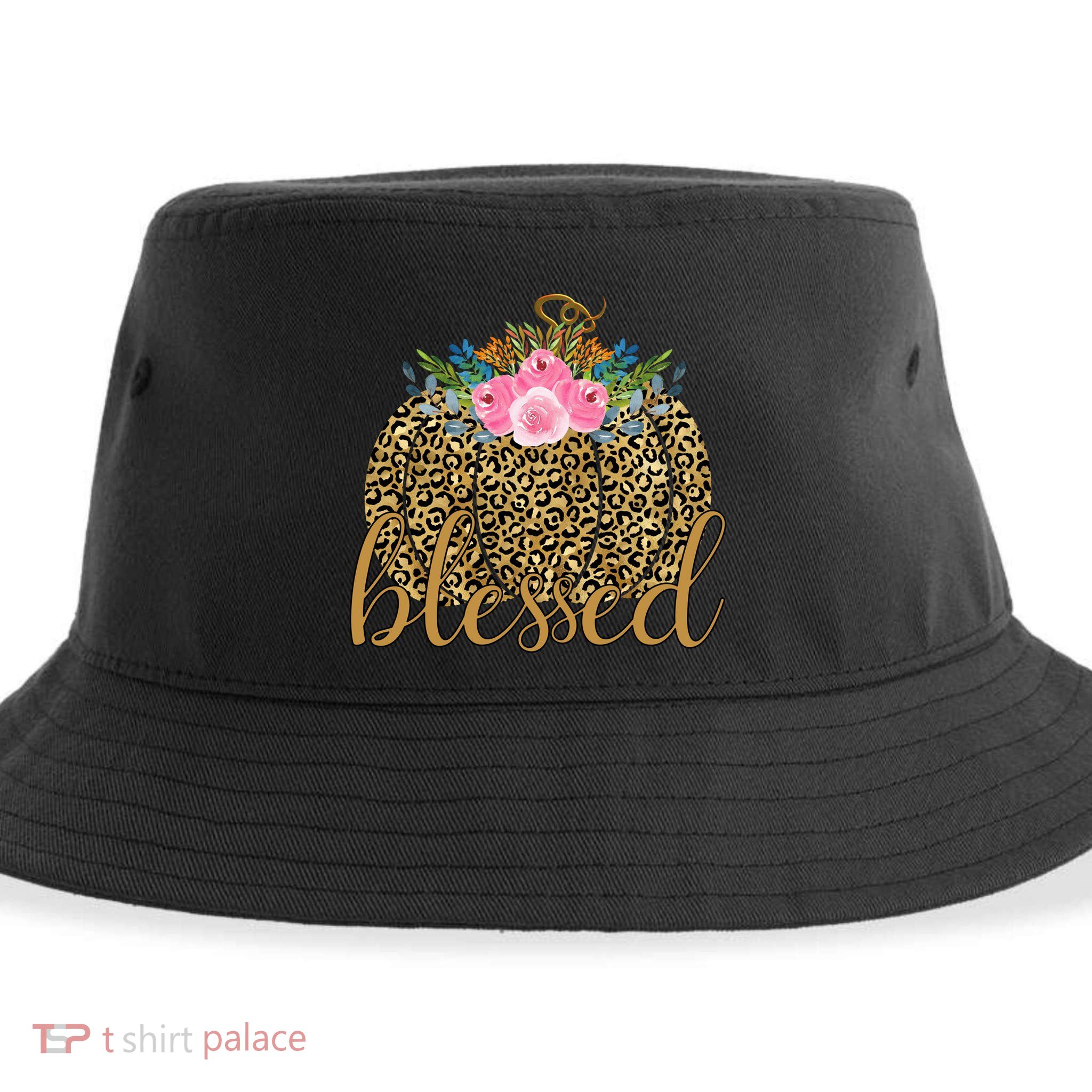 Blessed Cheetah Pumpkin October Sustainable Bucket Hat