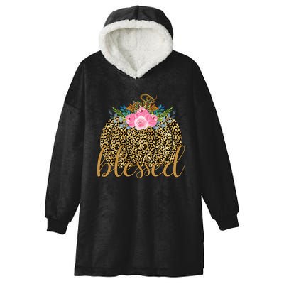 Blessed Cheetah Pumpkin October Hooded Wearable Blanket