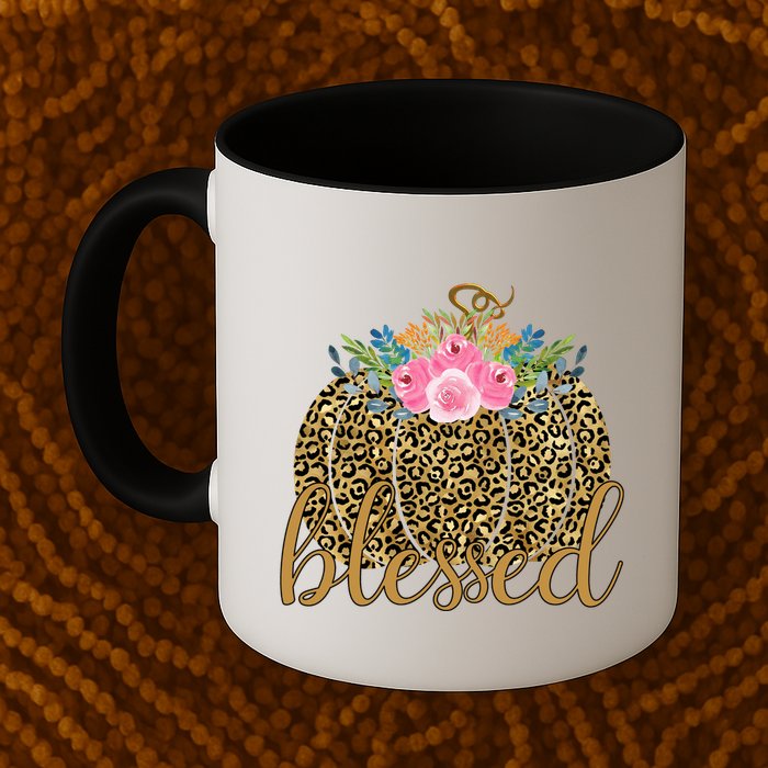 Blessed Cheetah Pumpkin October Mug