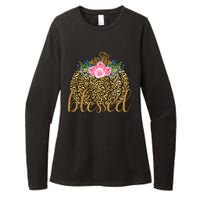 Blessed Cheetah Pumpkin October Womens CVC Long Sleeve Shirt