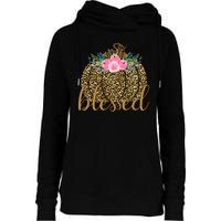 Blessed Cheetah Pumpkin October Womens Funnel Neck Pullover Hood