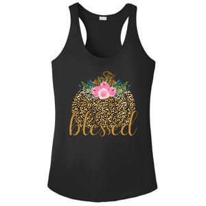 Blessed Cheetah Pumpkin October Ladies PosiCharge Competitor Racerback Tank