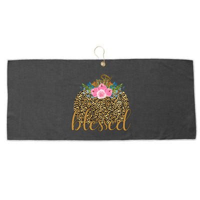 Blessed Cheetah Pumpkin October Large Microfiber Waffle Golf Towel