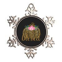 Blessed Cheetah Pumpkin October Metallic Star Ornament