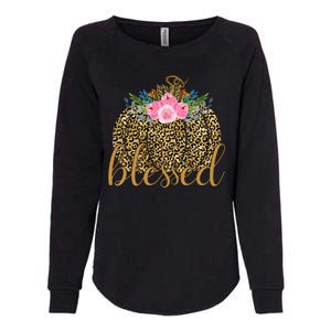 Blessed Cheetah Pumpkin October Womens California Wash Sweatshirt