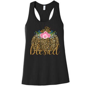 Blessed Cheetah Pumpkin October Women's Racerback Tank