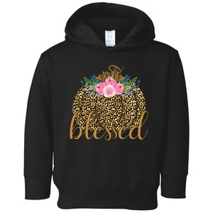 Blessed Cheetah Pumpkin October Toddler Hoodie