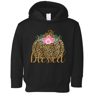 Blessed Cheetah Pumpkin October Toddler Hoodie