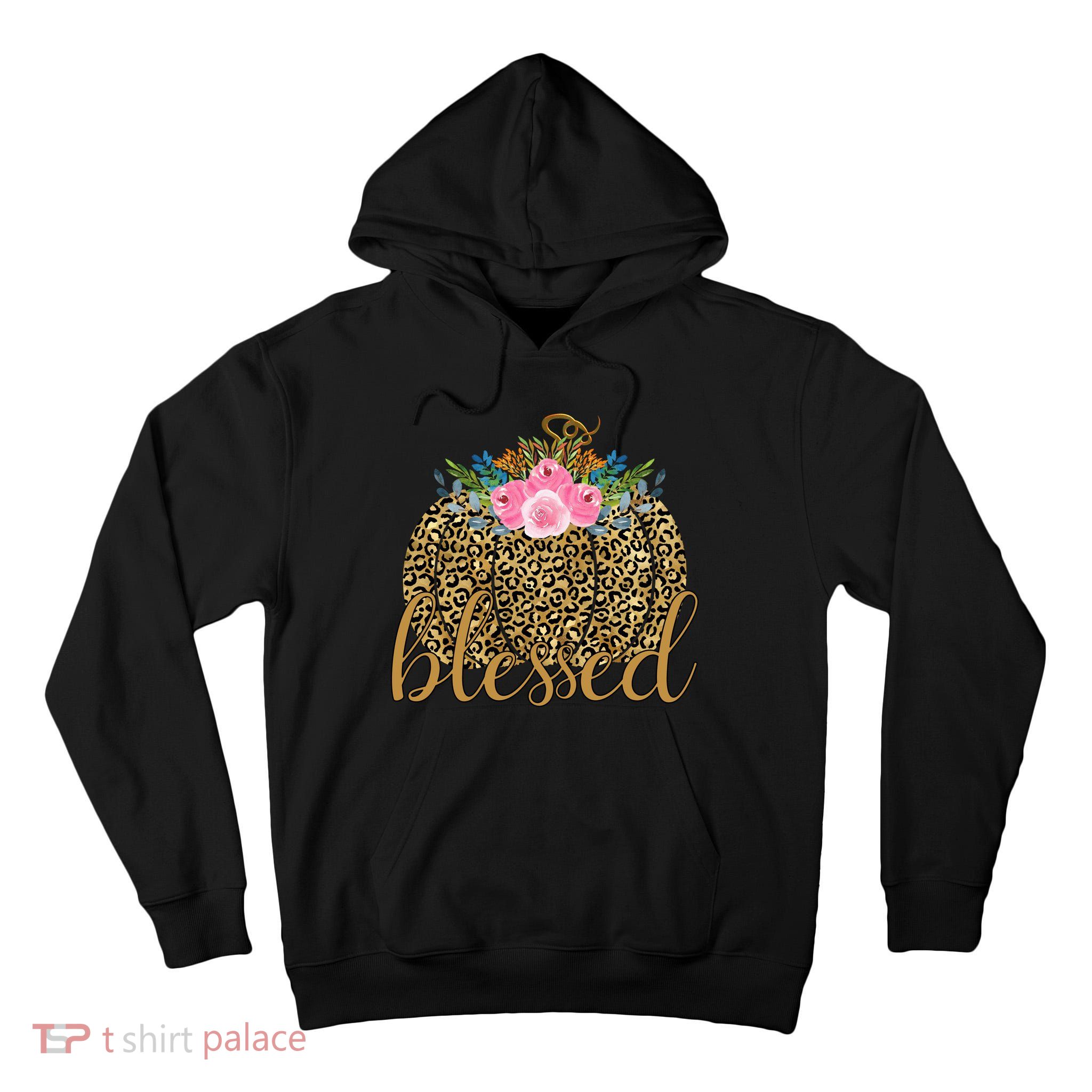 Blessed Cheetah Pumpkin October Tall Hoodie
