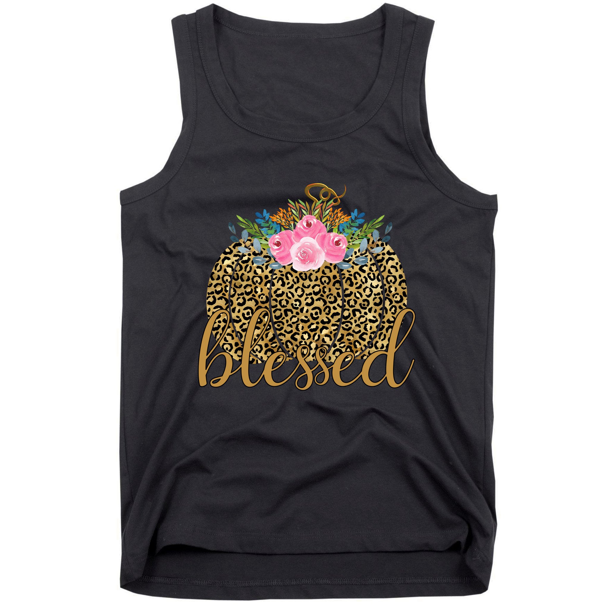 Blessed Cheetah Pumpkin October Tank Top