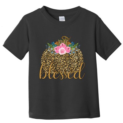 Blessed Cheetah Pumpkin October Toddler T-Shirt