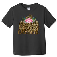 Blessed Cheetah Pumpkin October Toddler T-Shirt