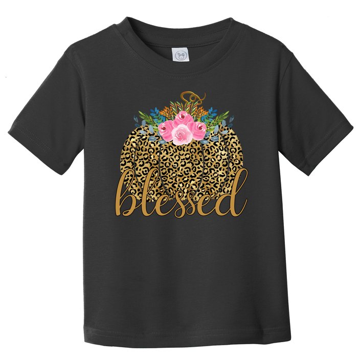 Blessed Cheetah Pumpkin October Toddler T-Shirt