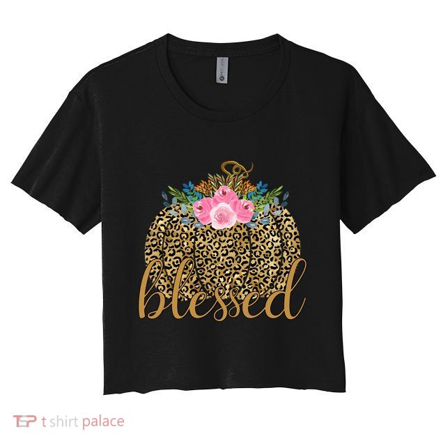 Blessed Cheetah Pumpkin October Crop Top