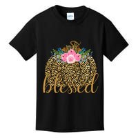 Blessed Cheetah Pumpkin October Kids T-Shirt