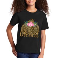 Blessed Cheetah Pumpkin October Kids T-Shirt