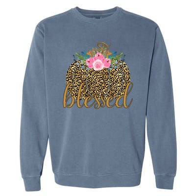 Blessed Cheetah Pumpkin October Garment-Dyed Sweatshirt