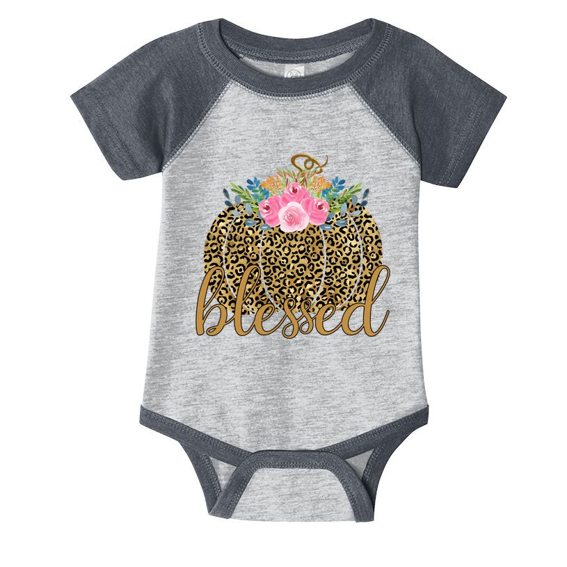 Blessed Cheetah Pumpkin October Infant Baby Jersey Bodysuit