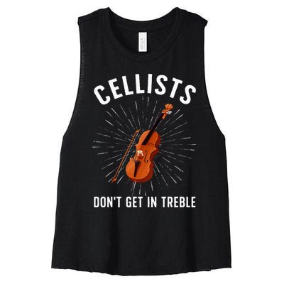 Best Cello Player Cello Lover Cellist Women's Racerback Cropped Tank