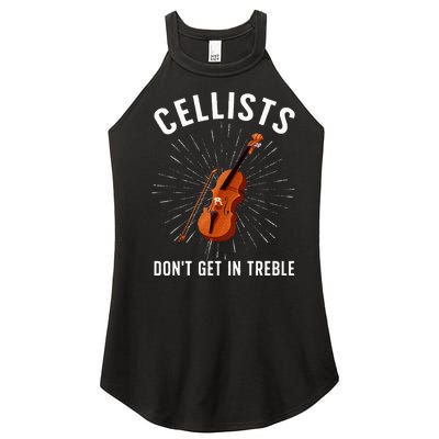 Best Cello Player Cello Lover Cellist Women’s Perfect Tri Rocker Tank