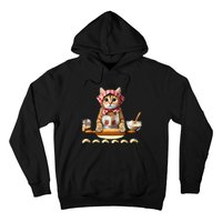 Babushka Cat Pierogi Making Polish Cat Hoodie