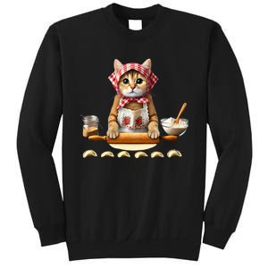 Babushka Cat Pierogi Making Polish Cat Sweatshirt