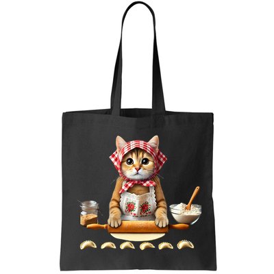 Babushka Cat Pierogi Making Polish Cat Bag