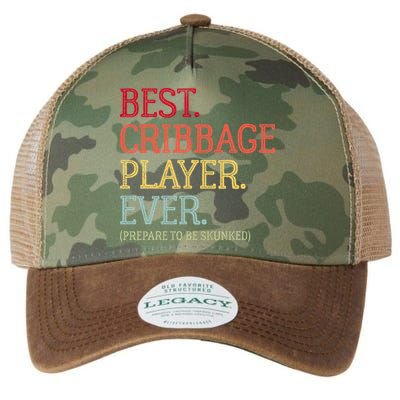 Best Cribbage Player Ever Prepare To Be Skunked Vintage Legacy Tie Dye Trucker Hat