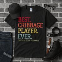 Best Cribbage Player Ever Prepare To Be Skunked Vintage Tall T-Shirt