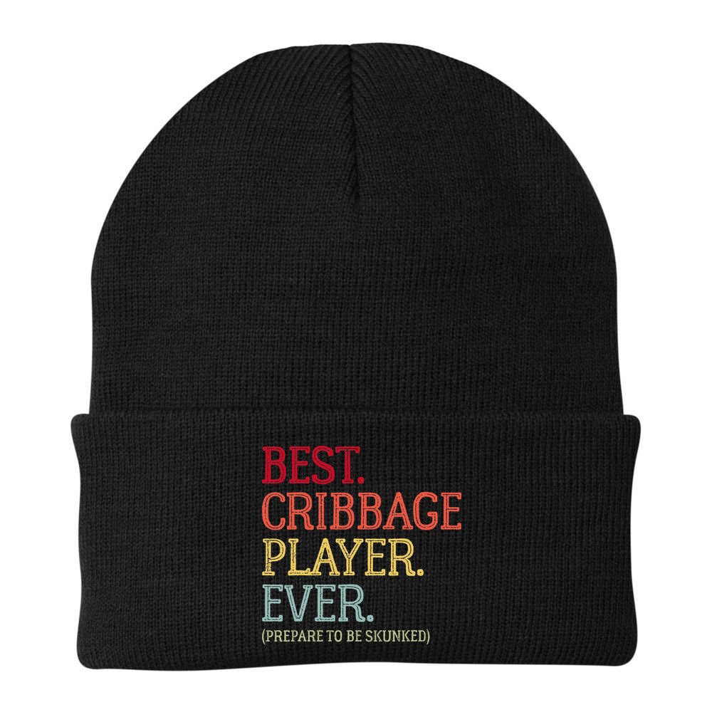 Best Cribbage Player Ever Prepare To Be Skunked Vintage Beanie