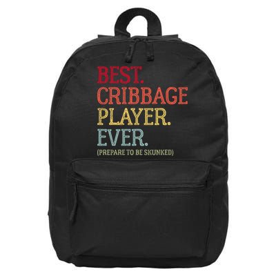 Best Cribbage Player Ever Prepare To Be Skunked Vintage 16 in Basic Backpack