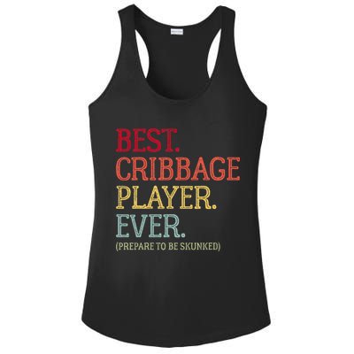 Best Cribbage Player Ever Prepare To Be Skunked Vintage Ladies PosiCharge Competitor Racerback Tank