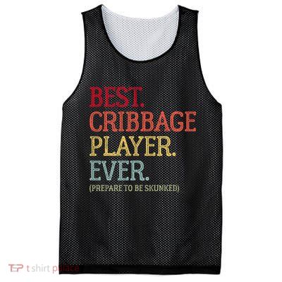 Best Cribbage Player Ever Prepare To Be Skunked Vintage Mesh Reversible Basketball Jersey Tank