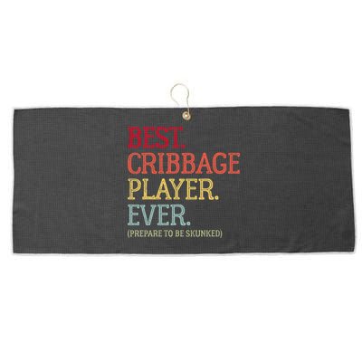 Best Cribbage Player Ever Prepare To Be Skunked Vintage Large Microfiber Waffle Golf Towel
