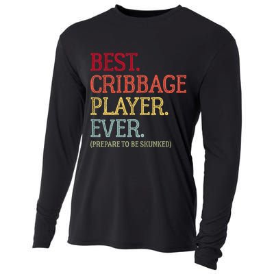 Best Cribbage Player Ever Prepare To Be Skunked Vintage Cooling Performance Long Sleeve Crew
