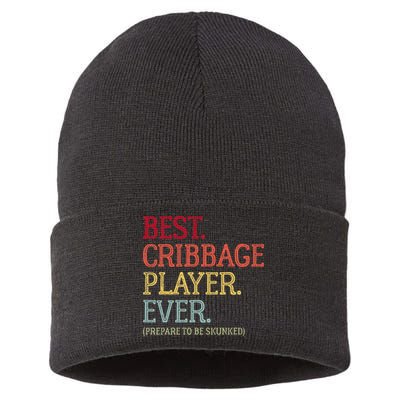 Best Cribbage Player Ever Prepare To Be Skunked Vintage Sustainable Knit Beanie