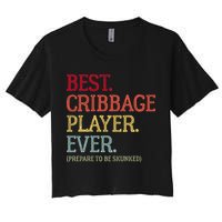 Best Cribbage Player Ever Prepare To Be Skunked Vintage Crop Top