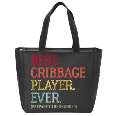 Best Cribbage Player Ever Prepare To Be Skunked Vintage Zip Tote Bag
