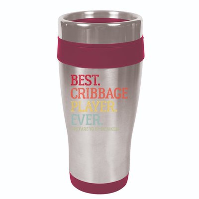 Best Cribbage Player Ever Prepare To Be Skunked Vintage 16oz Travel Tumbler
