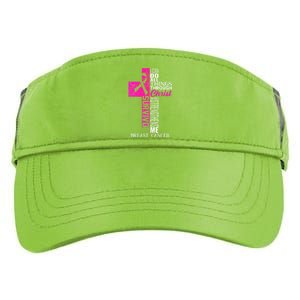 Breast Cancer Pink Ribbon Survivor For Christian Cross Adult Drive Performance Visor