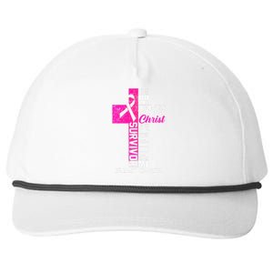 Breast Cancer Pink Ribbon Survivor For Christian Cross Snapback Five-Panel Rope Hat