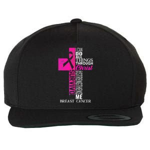 Breast Cancer Pink Ribbon Survivor For Christian Cross Wool Snapback Cap