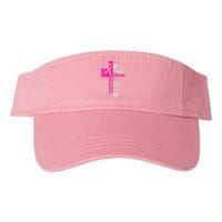 Breast Cancer Pink Ribbon Survivor For Christian Cross Valucap Bio-Washed Visor