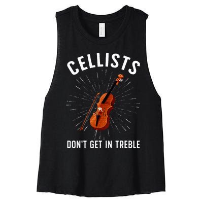 Best Cello Player Cello Lover Cellist Women's Racerback Cropped Tank