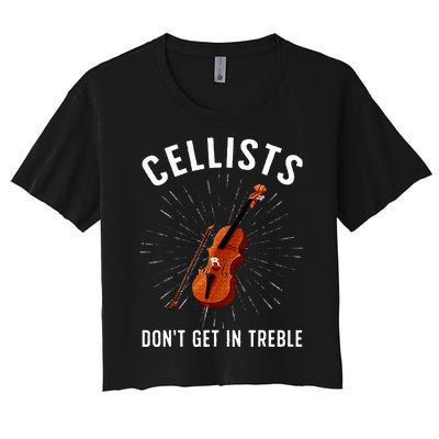 Best Cello Player Cello Lover Cellist Women's Crop Top Tee